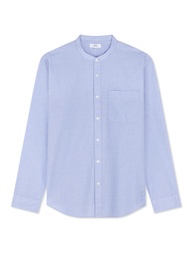 AIIZ (เอ ทู แซด) - เสื้อเชิ้ตผู้ชายแขนยาวคอตั้ง Mens Mandarin Collar Long Sleeve Shirts