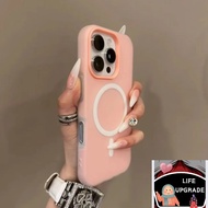 ASretroSimple Casing Luxury Candy Color 2-IN-1 Magnetic Silicone Phone Case For iPhone 16 15 14 13 1