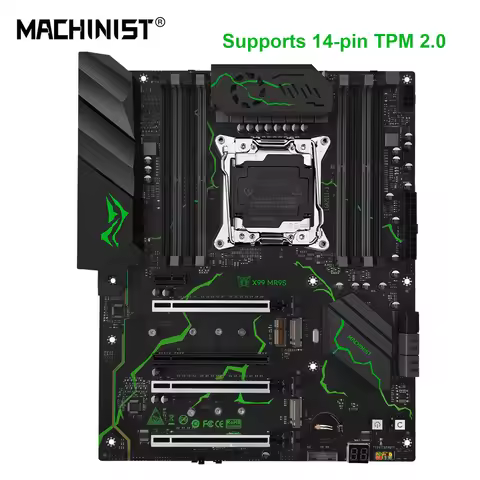 MACHINIST X99 MR9S ATX Motherboard LGA 2011-3 Supports TPM 2.0 Intel Xeon E5 V3/V4 CPU DDR4 RAM Memo