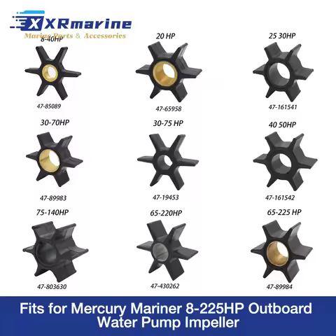 Outboard Water Pump Impeller for Mercury Mariner 8HP 18HP 20HP 25HP 30HP 40HP 50HP 70-225HP EFI Engi