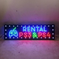 Tulisan lampu led sign RENTAL PS3 PS4 icon stik new