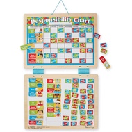 Melissa & Doug Magnetic Wooden Responsibility Chart Toddler Routine, Kids Reward Board, Chores Chart