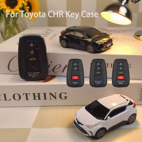 For CHR Car Model Key Case for Toyota C-HR CHR Prius RAV 4 Camry Corolla Remote Car Key Cover Keycha