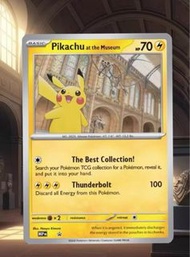 Promo 大卡 jumbo card 全新未開封 ptcg pokemon 寵物小精靈 倫敦博物館 比卡超 特典卡 pikachu at the museum promo Pikachu Pokém