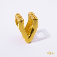 MASDORA 916 Gold Beads Bead Emas Alphabet 3D - Alphabet V (EMAS 916/22K)