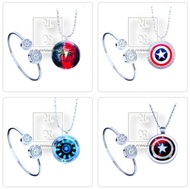 [ PROMO TERBARU ] 1 SET KALUNG PENDANT KESEHATAN / KALUNG + GELANG PRIA &amp; WANITA ASLI_100%_ORIGINAL_MCI_LSW 2 SHELL_LSW V1_MCI_MGI_LSM _MOTIF MARVEL_A.R TITANIUM_BISA COD