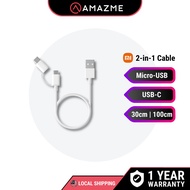 Xiaomi Mi 2 in 1 USB Cable Micro USB to Type C ( 30 cm / 100 cm )