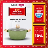 Chefology Olive Green Non Stick Fry Pan Casserole Wok All Stove Scratch Resistance Periuk Kuali