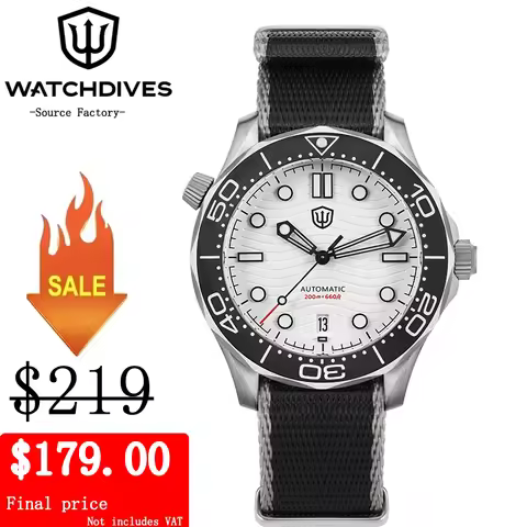 Watchdives WD007 V4 Titanium NTTD Dive Watch PT5000 Automatic Movement Sapphire Super Luminous Domed