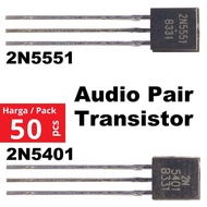 Wholesale Pack - Transistor 2N5551 2N5401 NPN-PNP Audio Pair Pre Amplifier 2N 5551 5401 - 2N5401 by 