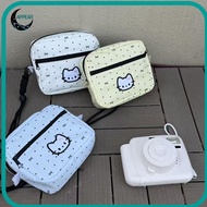 APPEAR Storage Bag, Large Capacity Kitten Polka Dot Print Camera Pouch, INS with Strap Cosmetic Pouc