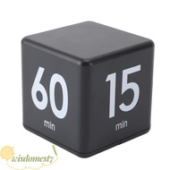 WISDOM Flip Timer, ABS Black Red Countdown Timer, Portable 15 20 30 60 Minute Preset Mini Size Digit