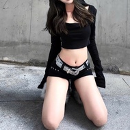 Super beautiful YK2 style belt with sparkling stones, hottrend Korean style dress belt for women