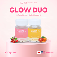 BAIRES โปรจับคู่ผิวสวย (L-GLUTATHIONE Plus Fish Collagen Dipeptide) 1 กระปุก และ (Daily Vitamin C) 1