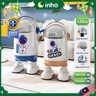 INHO 12L-18L Cute Trash Bin Can Dustbin Garbage Bin Large Capacity Plastic Waste Bin Organizer
