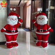 61 Inches 4D Santa Claus Foil Balloon - Merry Christmas Party Decoration Stand
