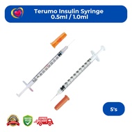 Terumo Insulin Syringe 0.5ml / 1.0ml - 5pcs/Pack (EXP:12/28)