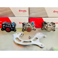 NVX V1 V2  NVX 155 ORIGINAL BREMBO BLACK / SILVER RED LOGO P34 2 POT CALIPER BRACKET SET 100% FROM I