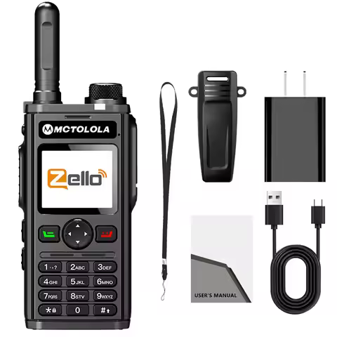 MOTOLOLA 2G 3G 4G Network Walkie Talkie Zello Global POC Wireless Remote Unlimited Distance 6000mAh