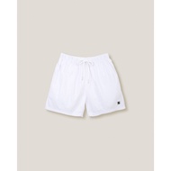 ELEVEN - Embroidered Mono crab leg flannel men's shorts - White