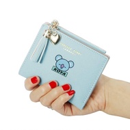 JP8 BTS Zip Tassel wallet _ JIN cartoon printed coin purse Jung Kook JK celebrity related goods