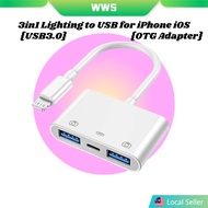 IPhone (3 in 1) Otg Conversion Cable (USB3.0) (Adapter)
