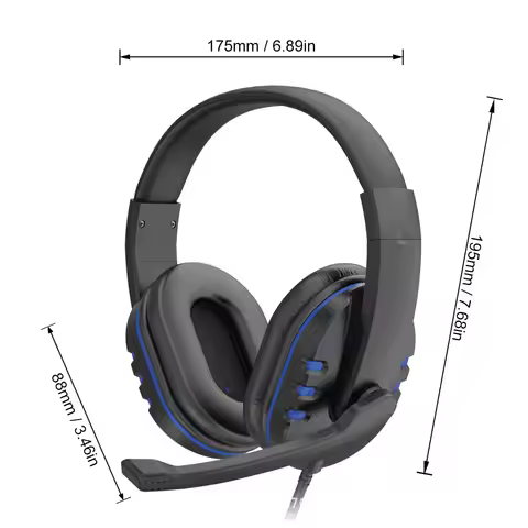 Gaming Headset 3.5mm Wired Over-Head Gamer Headphone With Microphone Volume Control Gamer Earphone H