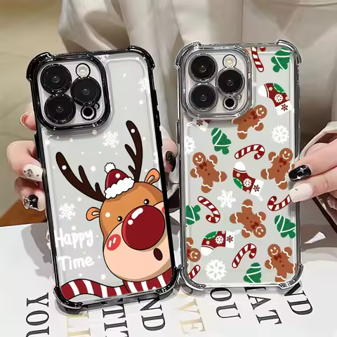 Christmas Tree Reindeer Case for Xiaomi Redmi Note 15 14 Plus 13 13R 12 Turbo 11 11T Pro 15C 14C 13C