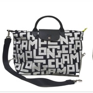 (MK)Tas L C Neo LGP Le Pliage LARGE Nylon Black White