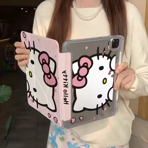 iPad Case Sanrio Hello Kitty Star Big Head Design For iPad 7 8 9 Air 6 5 Pro 11 Inch Mini 7 A16 5 Pr