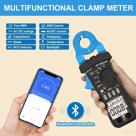 6000 COUNTS WITH APP DC/AC TRUE-RMS CLAMP MULTIMETER,DC & AC voltage,DC & AC current,resistance,capa