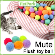 10pcs Colorful Plush Cat Teaser Toy Balls Chew Durable Cat Toy Balls Spring Training Toy Balls For C