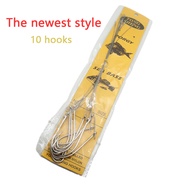 10Pcs 27cm 4.3g Deep Sea Fishing Steel Wire Big Hooks Boat Fishing Tools for Large Fish Jig Head Swi