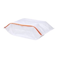 PUTIH White Shoe Bag Container Pouch 48x22 cm Travel in Luggage Suitcase with Orange Zipper