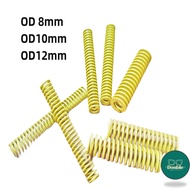 DG 1pcs 8/10/12mm mould spring TF yellow color light load pressing length 50% rectangle alloy steel