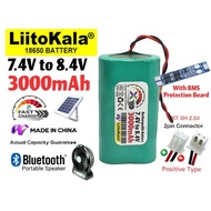 Rechargeable Liitokala 7.4V 8.4V 18650 3000mah Li Ion Battery 2S1P Radio Solar Amplifier LED Light B
