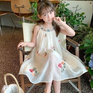Girls Dress Summer Dress Summer Dress 2024 New Style Fashionable Girl Sling Dress Summer Children Ch