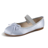 hot【DT】 Chaussures De Ballet Size 33- 43 Bow Silk Shoes Wide Elastic Mary Women's Flat