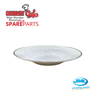 [JML Official] GOURMET CHEF White Porcelain Dinnerware 8-Inch Deep Plate