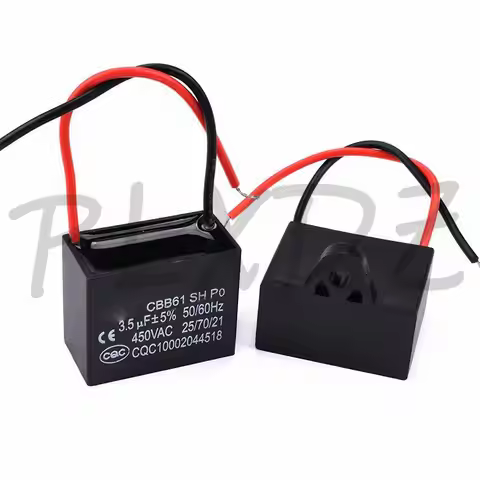 CBB61 Fan starting capacitor 450V 0.8UF 1UF 1.2UF 1.5UF 1.8UF 2UF 2.5UF 3UF 3.5UF 4UF 4.5UF 5UF 6UF 