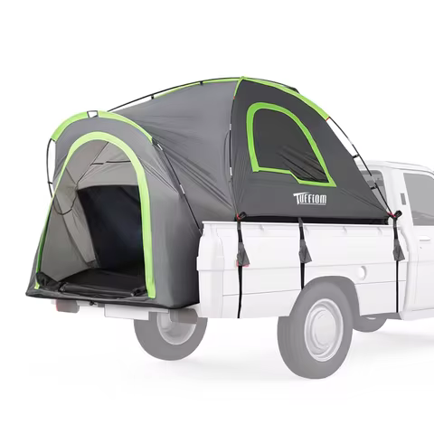 5.5-6 feet pickup truck bed tent, waterproof, portable, gray and green