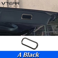 Vtear for New Toyota Alphard Vellfire 2023 2024 Car Trunk Switch Patch Luggage Compartment Handle Frame Stainless Steel (Silver Black) Automotive Interior Modification Accessories