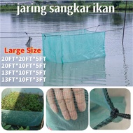 Jaring sangkar bela ikan asuhan ikan sangkar ikan jaring kolam ikan warna hijau hapa net kolam ikan