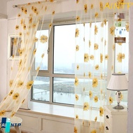 AINTP Curtain Voile Floral Kitchen Balcony Home Decor