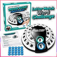 Letter Match Word Challenge Fast-Paced Word Party Game Family Board Word Games with Scoring Tokens