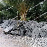 Batu alam keramik / batu alam dinding batu templek hitam per 1m2