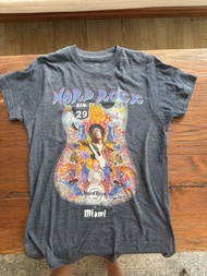 Hard Rock Cafe Jimi Hendrix T-shirt grey S Miami surf skate cotton on Sandro maje Sezane club Monaco