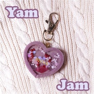 GANTUNGAN Resin HEART SHAKER KEYCHAIN "Yam Jam" // KOREAN KPOP KEYCHAIN