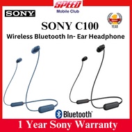 Sony WI-C100 Wireless In Ear Headphone - 25 Hours Battery Life - IPX4 (1 Year Local Warranty)