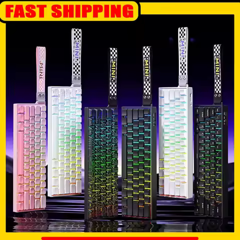 AULA Mini60 HE Magnetic Switch Keyboard RGB Tri Mode Wireless Mechanical Keyboard 8000Hz 0.01mmRT Ga